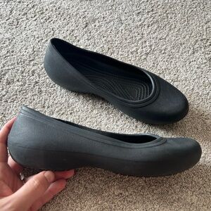 Crocs Shoes Womens Size 9 Crocs At Work Casual Slip On Ballet Flats 205074 Black